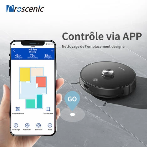 PROSCENIC M7 PRO Aspirateur Robot Intelligent 2 En 1 Avec Collecteur Automatique De Poussières Aspiration Et Lavage Navigation Laser 2 PROSCENIC M7 PRO Aspirateur Robot Intelligent 2 En 1 Avec Collecteur Automatique De Poussières Aspiration Et Lavage Navigation Laser – Image 2