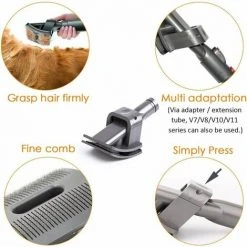 PREMIER Brosse Pour Chien Pour Dyson V6 V7 V8 V10 V11 Brosse À Poils Moyen/Long, Animal De Compagnie (Comparable À 921001-01, 912270-01) -Aspirateur et sac Soldes 66573885 3